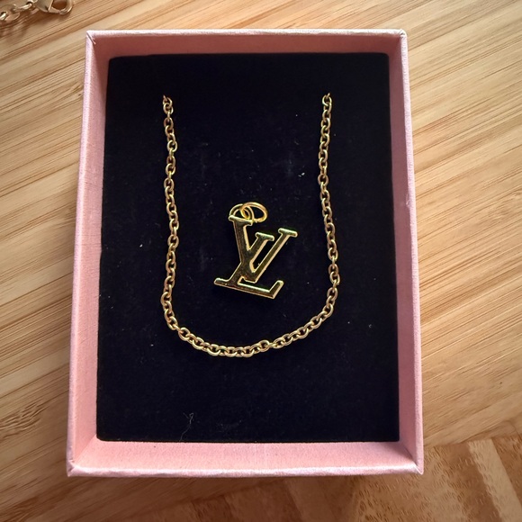 Repurposed Vintage Louis Vuitton LV Pendant - Picture 2 of 3